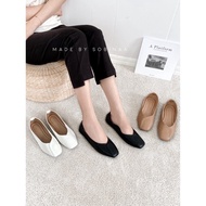 Elegant Korean square toe women's doll shoes, 1cm high, code S95