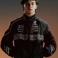 Jaket Penerbangan Bomber Bordir Tebal Kerjasama Vuu Motorcycle F1 Racing Petronas Team Yohji