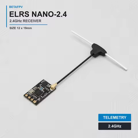 BETAFPV ELRS Nano 2.4GHz Receiver ExpressLRS CRSF RX 0.7g 12x19mm 5V U.FL T Antenna For FPV Drone Be