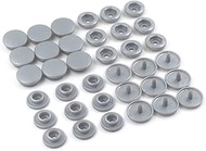 20 Sets T5 Resin Plastic Snaps Buttons Snap Fasteners Press Studs for Clothing DIY (23# Grey, T5)