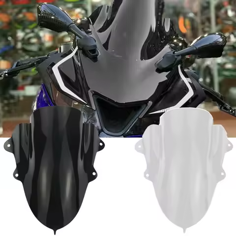T48C_for YAMAHA YZF R125 R15 V3.0 2017-2020 Motorcycle Windshield WindScreen Visor Double Bubble A