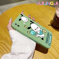 Jlingji เคสสำหรับ Huawei Y7 Pro เคส2019ลายการ์ตูน Pochacco เคสขอบสี่เหลี่ยมด้านข้างบางเคสมือถือนิ่มเคสป้องกันการกระแทก