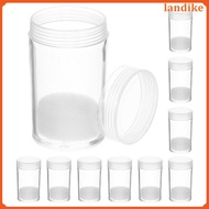 10 Pcs Collecting Supplies Storage Tubes Quarters 5.50X3.20X3.20CM Transparent PS