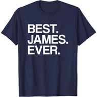 Best Adult T-shirts. James. Ever. Name T-Shirt for Men & Boys, White Fashion Tops for Boys and Girls