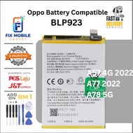 Batteri Compatible for Oppo A57 4G 2022 / A77 2022 / A78 5G BLP923 high quality Battery Replacement 