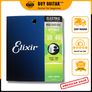 Bộ dây đàn guitar điện Elixir 19052 size 10 (.010-0.046) phosphor bronze strings Duy Guitar Store