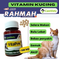 YUMECAT Vitapro Cat Vitamin Kucing RAHMAH 100 biji Gemuk Sihat Bulu Lebat Selera Makan