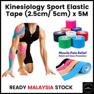(2.5cm/ 5cm) Kinesiology Sport Elastic Tape Physio Strapping Muscle Tape Pain Care Rehab Injury Knee