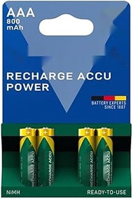 Rechargeable Battery Power AAA LR03 800 mA (Blister Pack of 4) Diameter 10.5 x 44.5 mm Ideal for You