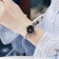 ☎☑Qiyue·Jam tangan gelang logam ringkas bijirin batu sastera versi Korea dalam angin wanita rantaian kasual jam tangan w