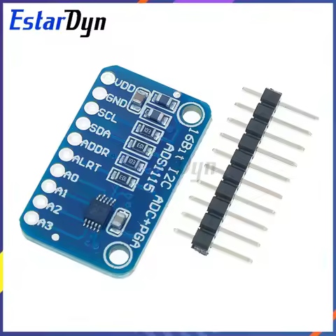 ADS1115 16-Bit ADC Module 4-Channel, Ultra Small I2C Interface 2-5.5V with PGA, for Arduino Raspberr