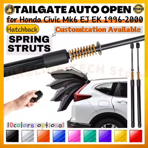 Qty(2) Trunk Struts with Spring for Honda Civic Mk6 EJ EK Hatchback 1996-2000 Rear Tailgate Boot Lif