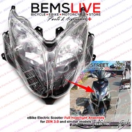 BEMS Headlight Assembly ZEN 3.0 Electric Vehicle eBike eTrike eScooter eBike and similar models