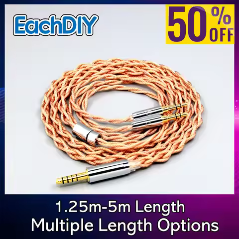 Mixed Shielding Coaxial Graphene 7N OCC Earphone Cable For Hifiman Sundara Ananda HE1000se V2 HE6se 