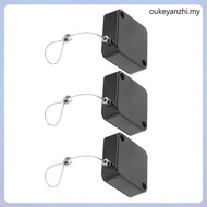 3 Pcs Tether Retractable Lanyard Cable Locks Holder Portable Wire
