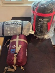 Quechua  2人帳篷、Naturehike睡袋、PAD睡袋