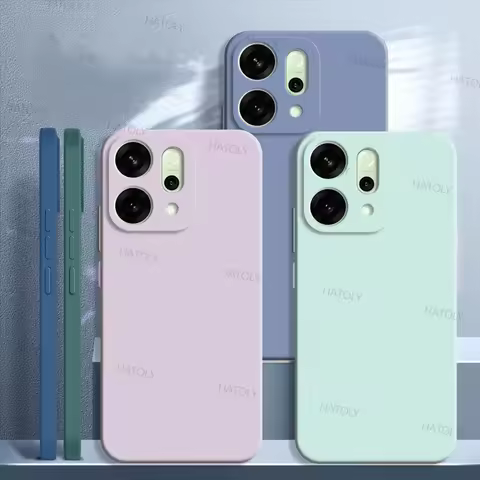 For oppo Reno14 Case oppo Reno14 Global Cover Funda Shockproof Luxury TPU Liquid Silicone Protective