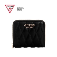 GUESS กระเป๋า รุ่น QG8122137 VALLA SLG SMALL ZIP AROUND ZIP WALLET สีดำ