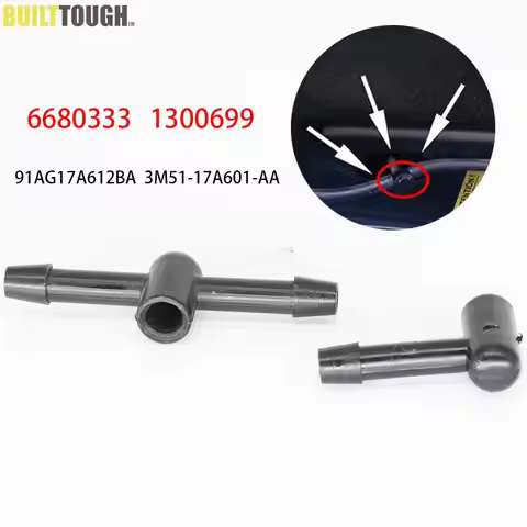 2Pcs Front Windscreen Wiper Washer Nozzle Jet Connector L & T Piece Set For Ford 6680333 1300699 91A