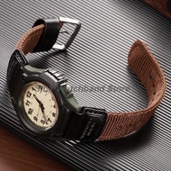 19mm Military Outdoor Bracelet for FT-500WC-3B/5B Nylon Leather WatchBand for Men Women Canvas Sport