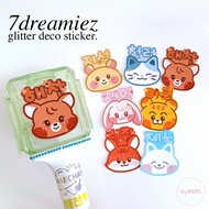 STICKER GLITTER 7DREAMIEZ LIGHTSTICK DECO NCT DREAM (waterproof STICKER decoration neobong)