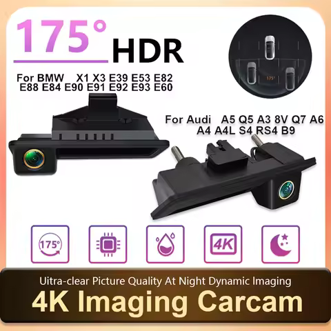 For Audi A5 Q5 A3 8V Q7 A4 A4L S4 For BMW X1 X3 E39 E53 E82 Rear View Camera Backup Reverse AHD 2K F