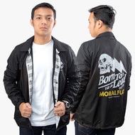 Moral Flat Official-Windbreaker Jacket-Born To Lead-Hitam