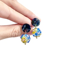 Blooming Baubles Blue & Yellow Earrings