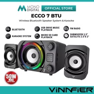 VINNFIER ECCO 7 BTU WIRELESS BLUETOOTH SPEAKER 50W 2.1/KARAOKE SYSTEM /FM RADIO/MICRO SD CARD SLOT/T