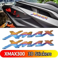 for Yamaha XMAX 250 300 400 Motorcycle Aluminium 3D Sticker Rear Side Panel Badge Side Logo Emblems 