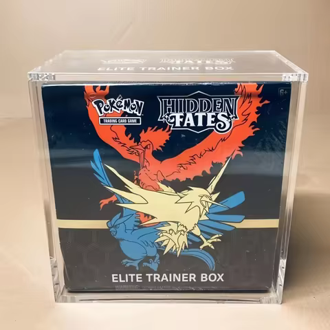 hot 10 Pieces Dustproof Pvc Trainer Box Etb Clear Plastic Protector Case Cards Protective Box Displa