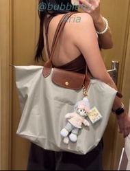 LONGCHAMP 龍驤 LE PLIAGE ORIGINAL 紙白色尼龍長柄單肩手提袋