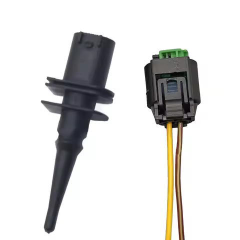Ambient Car Outside Air Temperature Sensor With Connector Plug For BMW 1 6 7 Series E39 E46 X3 X5 X6