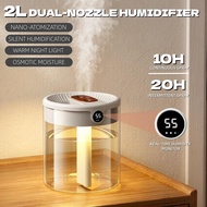 Double Spout Essential oil Aroma Therapy Humidifier 2L Ultrasonic Diffuser Humidifier