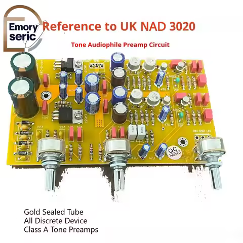 Based on UK NAD 3020 Tone Control Circuit Finished HiFi Class A Preamplifier Board with All-Discrete