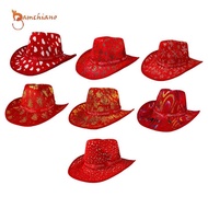 [Gamchiano] Christmas Cowboy Hat Cowgirl Cowboy Hat for Carnivals Holiday Accessories Celebrations