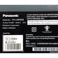 (BD32) PANASONIC TH-L39EM5K LED TV SPARE PART TNP4G532/TNP4G529/V390HJ1-CE1/L390H11EE  (有机測试)