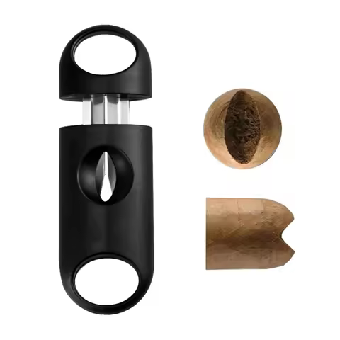 Cigar Cutter Cigar Set Pocket V-Cut Sharp Cigar Scissors Guillotine Portable Travel Cigar Cutting Ro