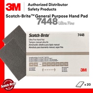 3M 7448 Scotch Brite Ultra Fine Hand Pad / Finer than 7447 / Courser than 7445 [ 20 PCS(BOX) / 5PCS 
