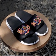 JHOLY SHOES- PASTI GRATIS ONGKIR Black Ijc Sandal Slop Terjangkau Grafiti Drm Terbaru