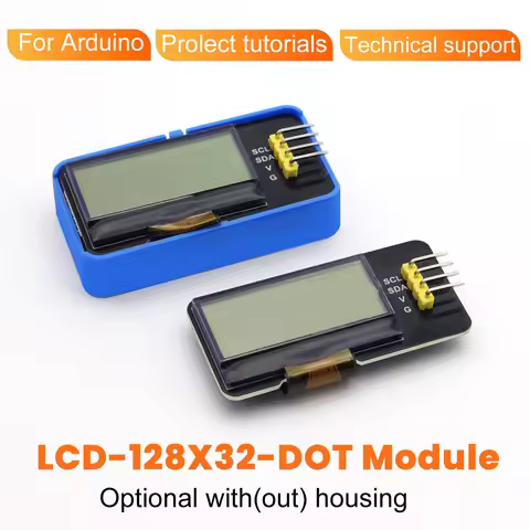 128X32 LCD DOT Module I2C Display Module DIY Electronic Building Blocks for Arduino LCD Projects Com