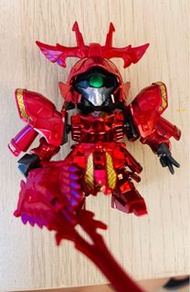 二手已砌新淨Bandai SD mobile suit 英雄激突編機動戰士鋼彈高達SD 三國傳大將機駕太傅司馬㦤紅色電鍍版沙煞殺比MSN- 04 sazabi BB戰士Gundam 模型