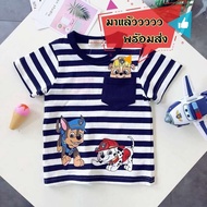 เสื้อยืดเด็ก พาวพาโทรล Paw Patrol ขบวนการเจ้าตูบสี่ขา/โดเรม่อน/มินิ ผ้าคอตตอน100% SH1