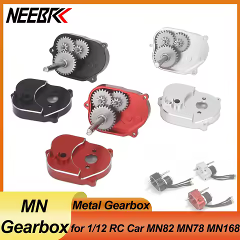 Full Metal Transmission Gearbox for 1/12 RC Car Crawler MN Model 370 Motor MN82 MN78 MN99S MN168 MN9
