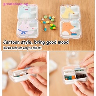 greatshore  Cute Cartoon Mini Storage Medicine Pill Box Portable Empty Travel Accessories  SG