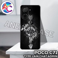 AC76/Case poco C71/ Motif KOMPAS/softcase poco C71/casing poco C71/silicone poco C71