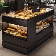 Cloakroom Island Cabinet Floor Jewelry Display Cabinet Light  Home Storage Drawer Cabinet Integrated