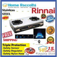 Rinnai RI712SI Gas Stove 2 Burners Gas Hob (Stainless Steel) Cooking Hob RI-712SI Inner Burner +Gifts