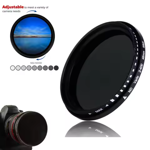 New Fader Variable ND Filter ND2 To ND400 Neutral Density 37mm 40.5mm 43mm 46mm 49mm 52mm 55mm 58mm 