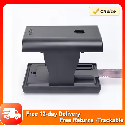 Mobile Film and Slide Scanner for 35mm/135mm Negatives and Slides with LED Backlight Free APP Foldab